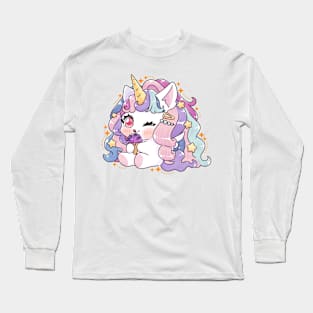 Cute Unicorn Ice Cream Long Sleeve T-Shirt